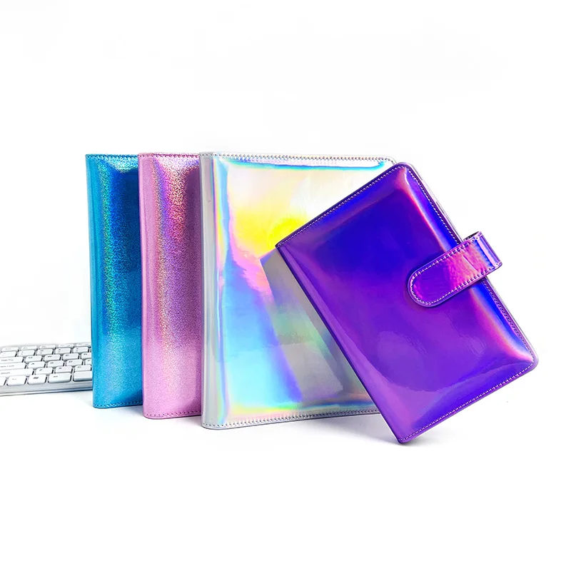 a6 binder budget ring binder cash envelopes waterproof A6 holographic pu leather notebook 6 ring binder rainbow laser cover
a6 binder budget ring binder cash envelopes waterproof A6 holographic pu leather notebook 6 ring binder rainbow laser cover
