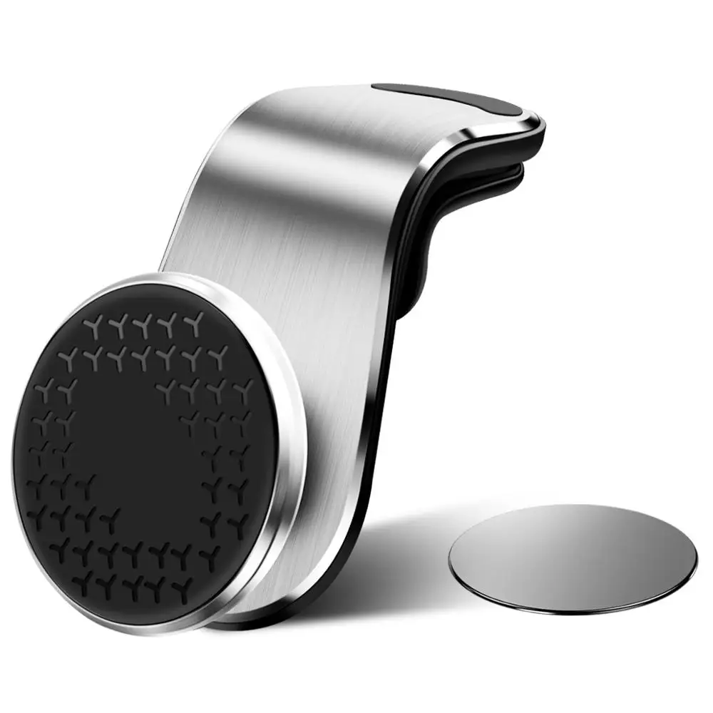 HR-09 Metal Magnetic Car Phone Holder Mini Air Vent Clip Mount L Shape Magnet Car Holder, Black/silver
HR-09 Metal Magnetic Car Phone Holder Mini Air Vent Clip Mount L Shape Magnet Car Holder, Black/silver