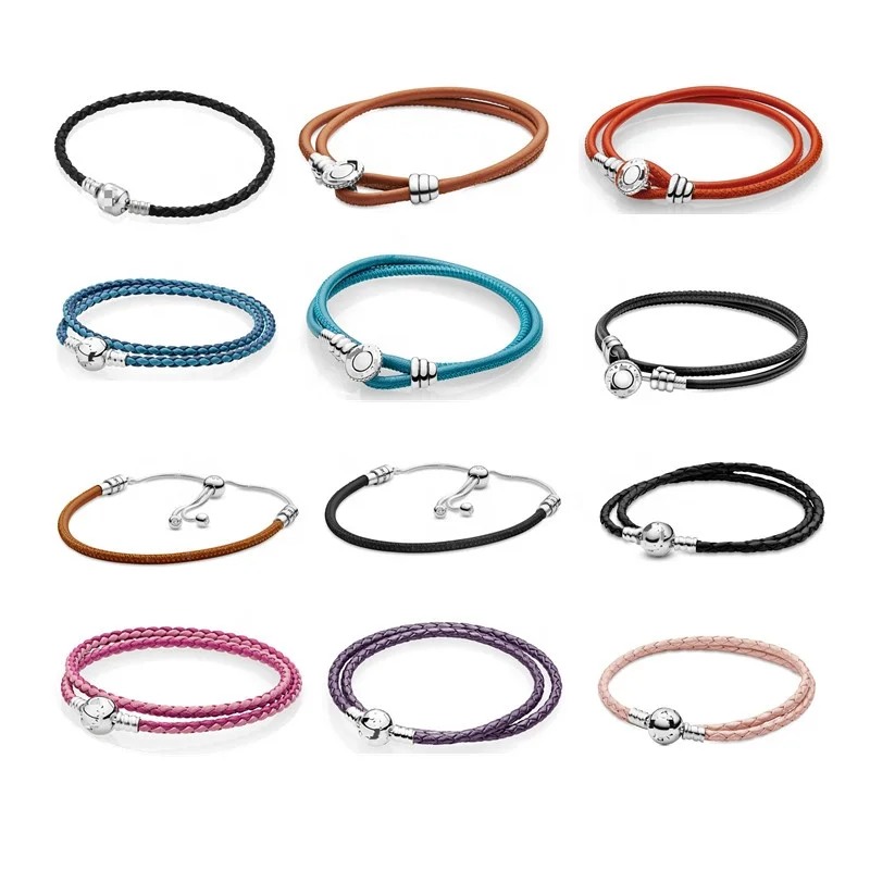 Factory customizable leather rope 925 silver bracelet can DIY for women leather bracelet
Factory customizable leather rope 925 silver bracelet can DIY for women leather bracelet