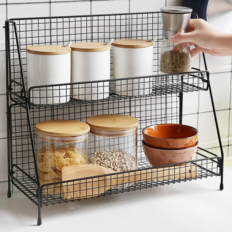 Iron Wire Kitchen Storage Rack Cosmetic Makeup Basket Metal Spice Seasoning Holder Bathroom Shelf Desktop Kitchen Organizer
Iron Wire Kitchen Storage Rack Cosmetic Makeup Basket Metal Spice Seasoning Holder Bathroom Shelf Desktop Kitchen Organizer