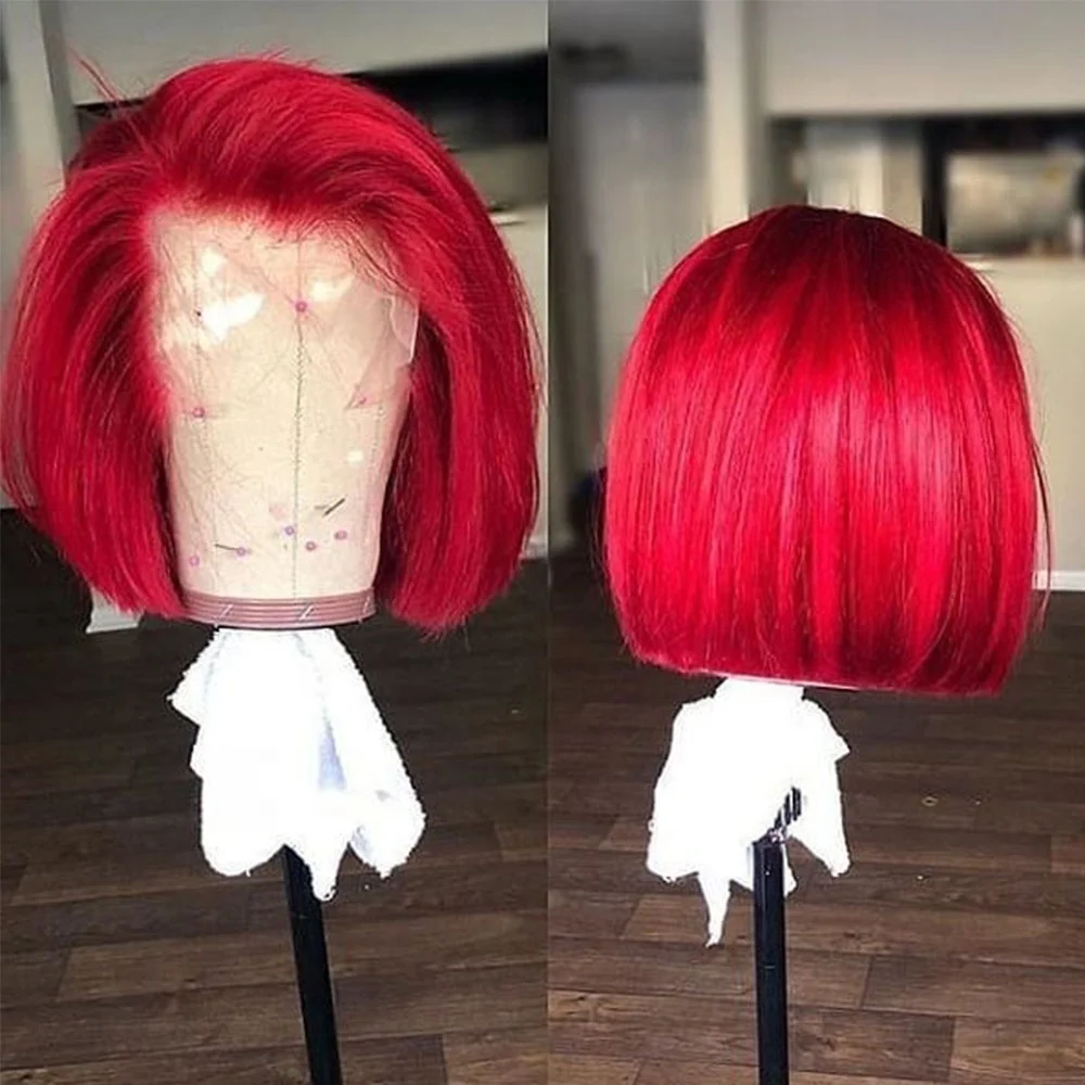 Bright Red Colored Short Bob Full Raw Virgin Cuticle Aligned Human Hair Lace Front Wigs For Colorful Summer
Bright Red Colored Short Bob Full Raw Virgin Cuticle Aligned Human Hair Lace Front Wigs For Colorful Summer