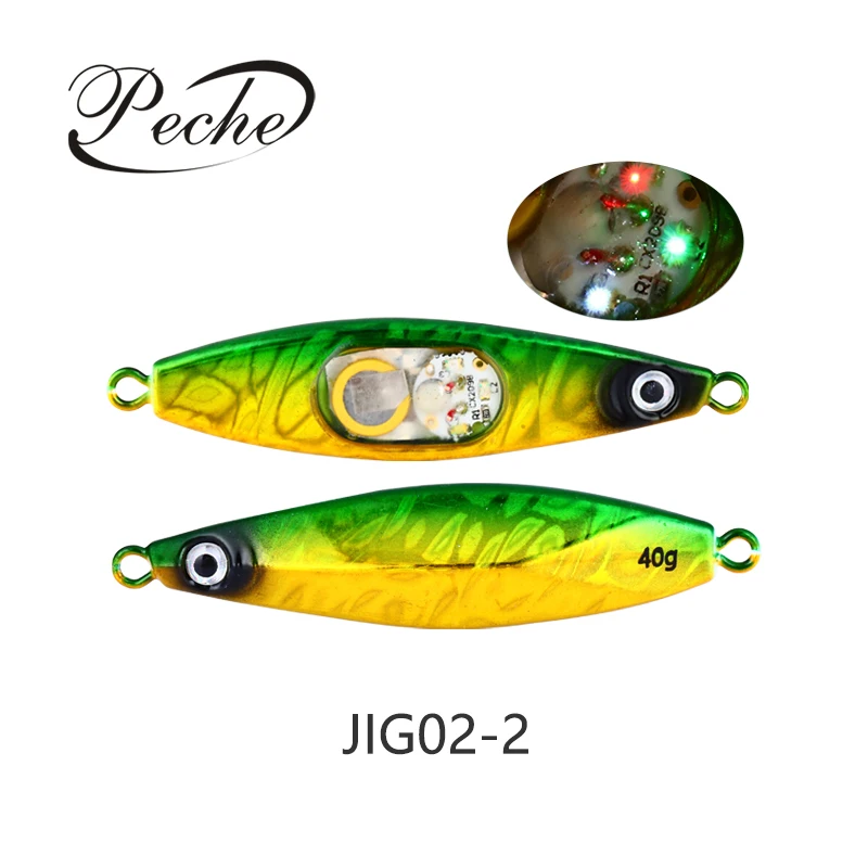 Flashing Light Jigging Fishing lure 40/60/80/100/120/150/200/250g 3D Eye Lifelike Metal LED GlowJig Bait Slow Pitch Jigs Lure, 4 colors
Flashing Light Jigging Fishing lure 40/60/80/100/120/150/200/250g 3D Eye Lifelike Metal LED GlowJig Bait Slow Pitch Jigs Lure, 4 colors