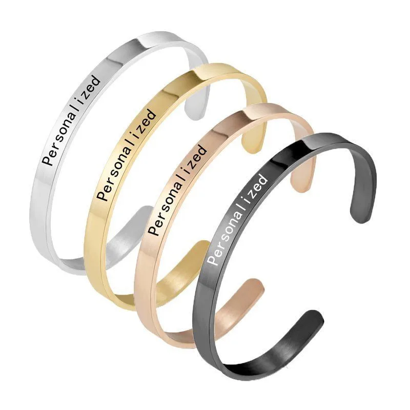 Personalized Engraved Custom Name Stainless Steel Bracelet Jewelry Name Words Letters Custom Bracelet & Bangle For Women men
Personalized Engraved Custom Name Stainless Steel Bracelet Jewelry Name Words Letters Custom Bracelet & Bangle For Women men