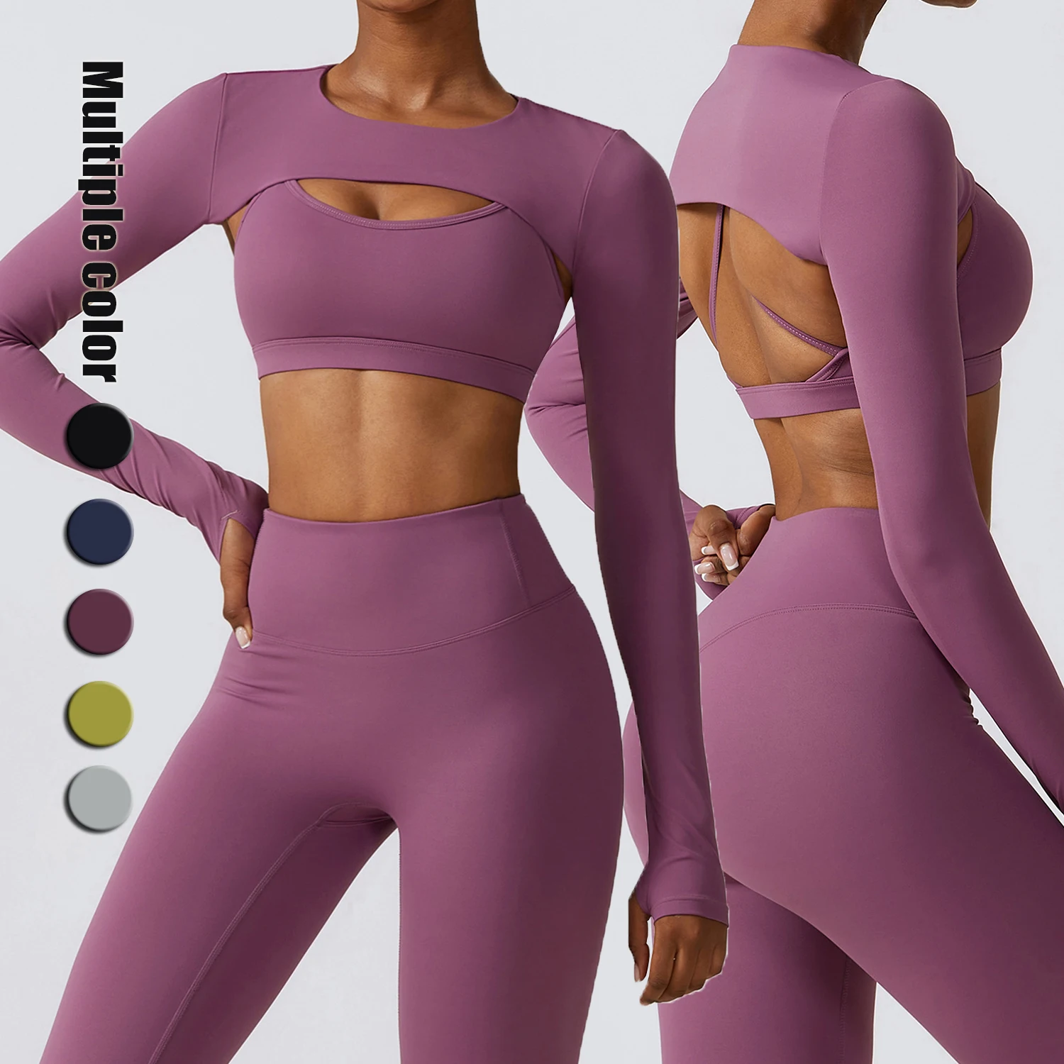 New Fashion Gym Wear Women Tights Crop Top 3 Pieces Seamless Long Sleeve Fitness Yoga Set
New Fashion Gym Wear Women Tights Crop Top 3 Pieces Seamless Long Sleeve Fitness Yoga Set