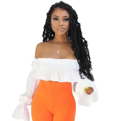 Hot Selling Club Sexy Wear White Blouse Women Crop Top Long Sleeve Ruffles Off the Shoulder Top Women
Hot Selling Club Sexy Wear White Blouse Women Crop Top Long Sleeve Ruffles Off the Shoulder Top Women