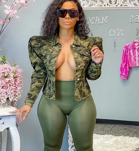 2021 spring autumn women short jacket sexy camouflage cardigan
2021 spring autumn women short jacket sexy camouflage cardigan