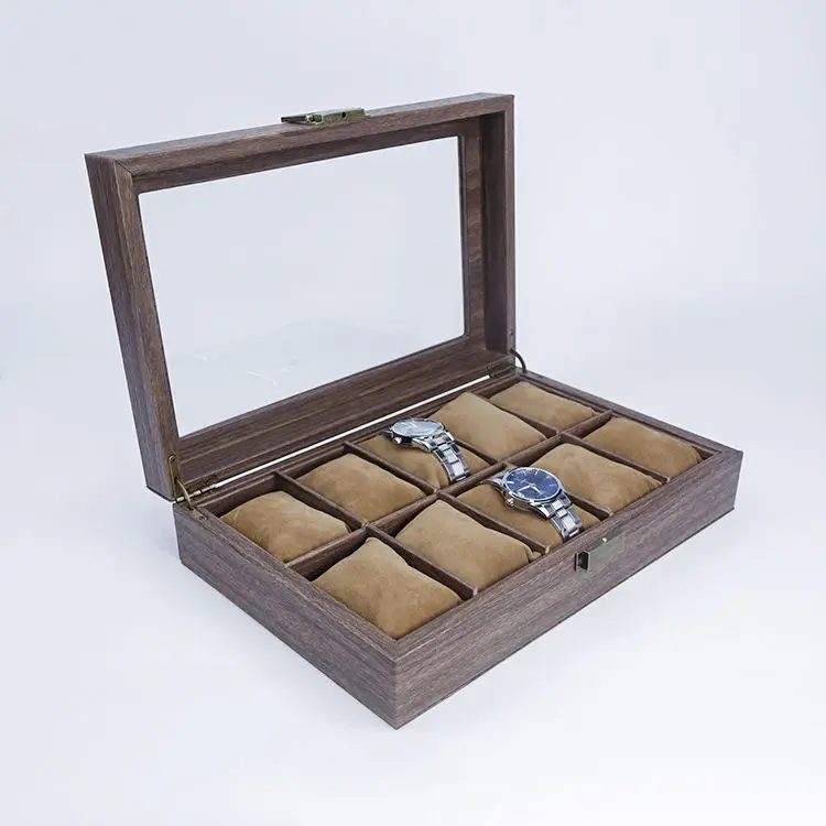 High-Grade Wrap Wooden Texture PU Leather Watch Box With Glass Window 10 Slats watches cases
High-Grade Wrap Wooden Texture PU Leather Watch Box With Glass Window 10 Slats watches cases