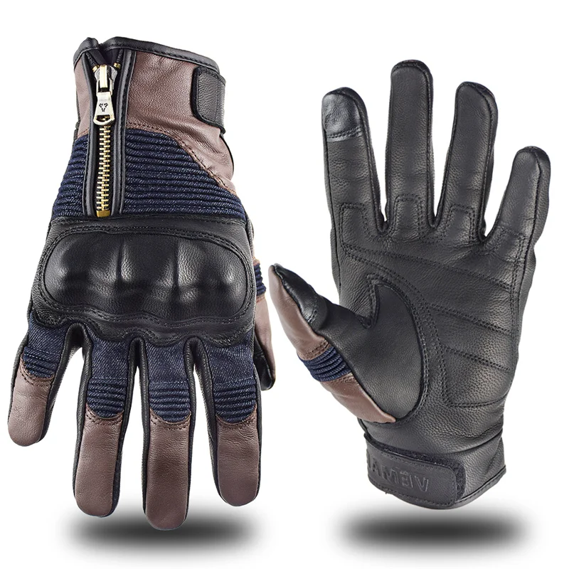 Retro Motorcycle Gloves Leather Windproof Motorbike Gloves Full Finger Street Moto Gloves Breathable Men
Retro Motorcycle Gloves Leather Windproof Motorbike Gloves Full Finger Street Moto Gloves Breathable Men