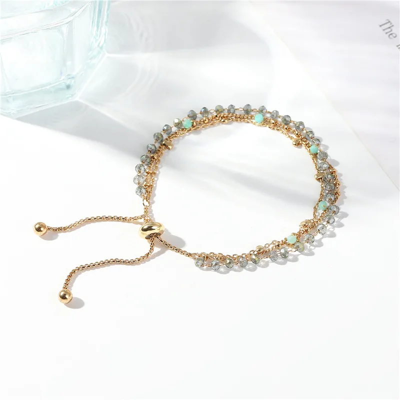 Amazon INS Natural Stone Crystal Multilayer Bracelet Real Gold Plated Adjustable Triple Layer Crystal Beads Chain Bracelet
Amazon INS Natural Stone Crystal Multilayer Bracelet Real Gold Plated Adjustable Triple Layer Crystal Beads Chain Bracelet