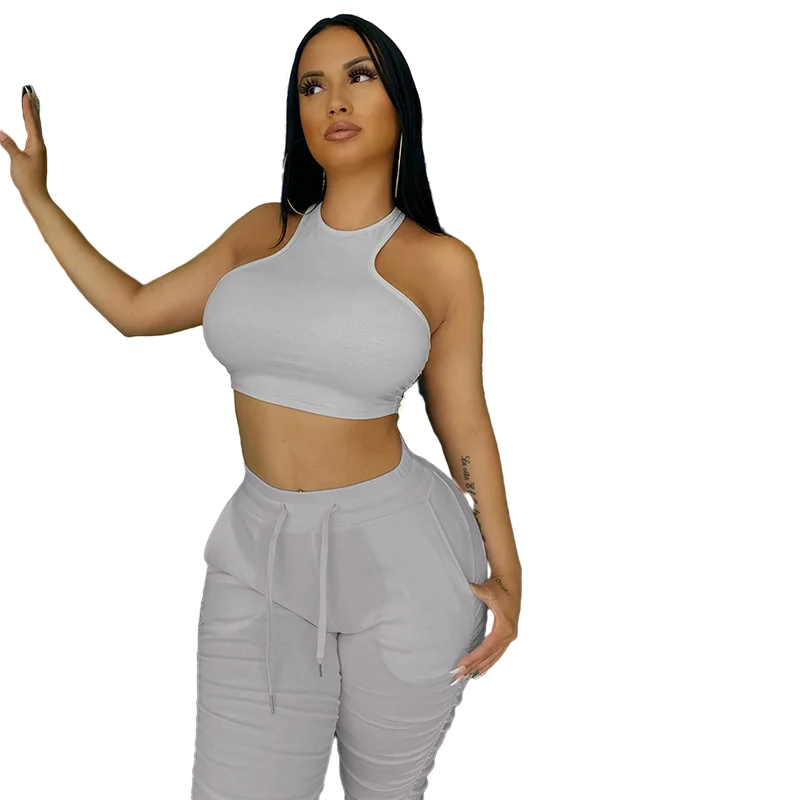 Summer new style custom logo clothing woman leisure suit sets women crop top and pants womens casual sets
Summer new style custom logo clothing woman leisure suit sets women crop top and pants womens casual sets