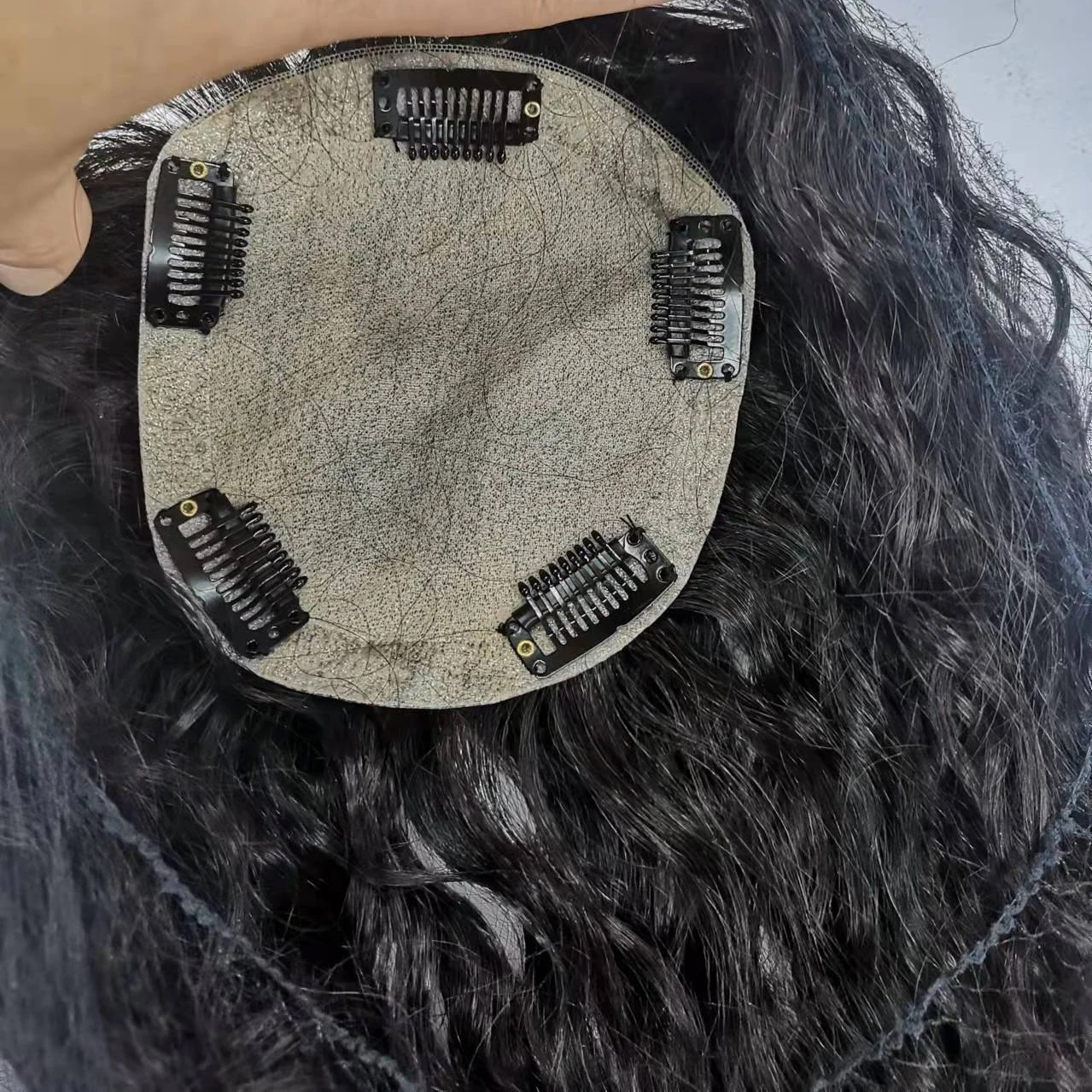 Custom women 's topper deep curly long clip in hair piece extension 5 x 5 human hair toupee hairpiece
Custom women 's topper deep curly long clip in hair piece extension 5 x 5 human hair toupee hairpiece