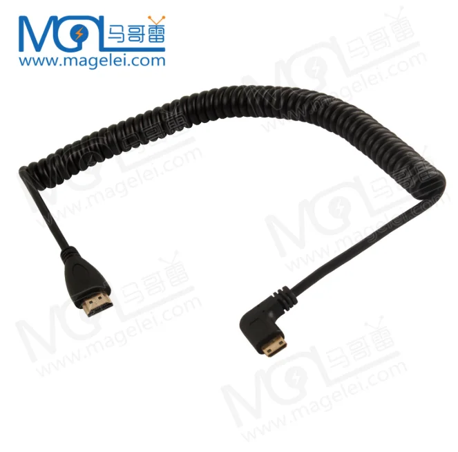 HD Mini HDMI to HDMI Cable Bend Head Standard HDTV Connection Cord - ANKUX.COM