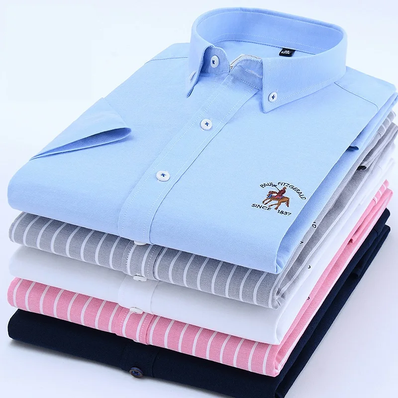 Formal Wear Clothing Mens Shirts Oxford Material Shirts 100% Cotton Plaid Short Sleeve Casual Shirts With Chest Embroidery Logo
Formal Wear Clothing Mens Shirts Oxford Material Shirts 100% Cotton Plaid Short Sleeve Casual Shirts With Chest Embroidery Logo