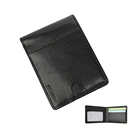Men'S Wallet, Sleek Genuine Leather Mens Slim Front Pocket Leather Wallet
