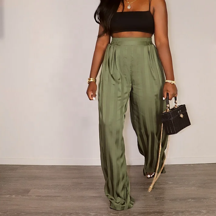women breathable elegant loose trousers high waist stripe wide leg plus size pants & trousers, 2 colors
women breathable elegant loose trousers high waist stripe wide leg plus size pants & trousers, 2 colors