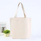 Custom Personalized White Cotton Canvas Fabric Tote Bag