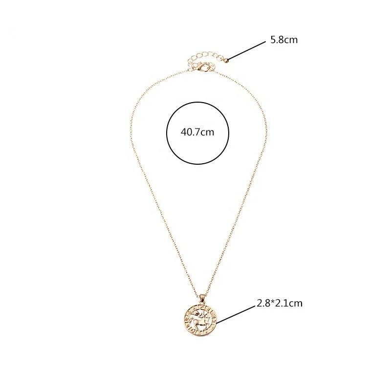 Sagittarius Scorpio Women Necklace Hollow Symbol Pendant Necklace Jewelry, Golden
Sagittarius Scorpio Women Necklace Hollow Symbol Pendant Necklace Jewelry, Golden