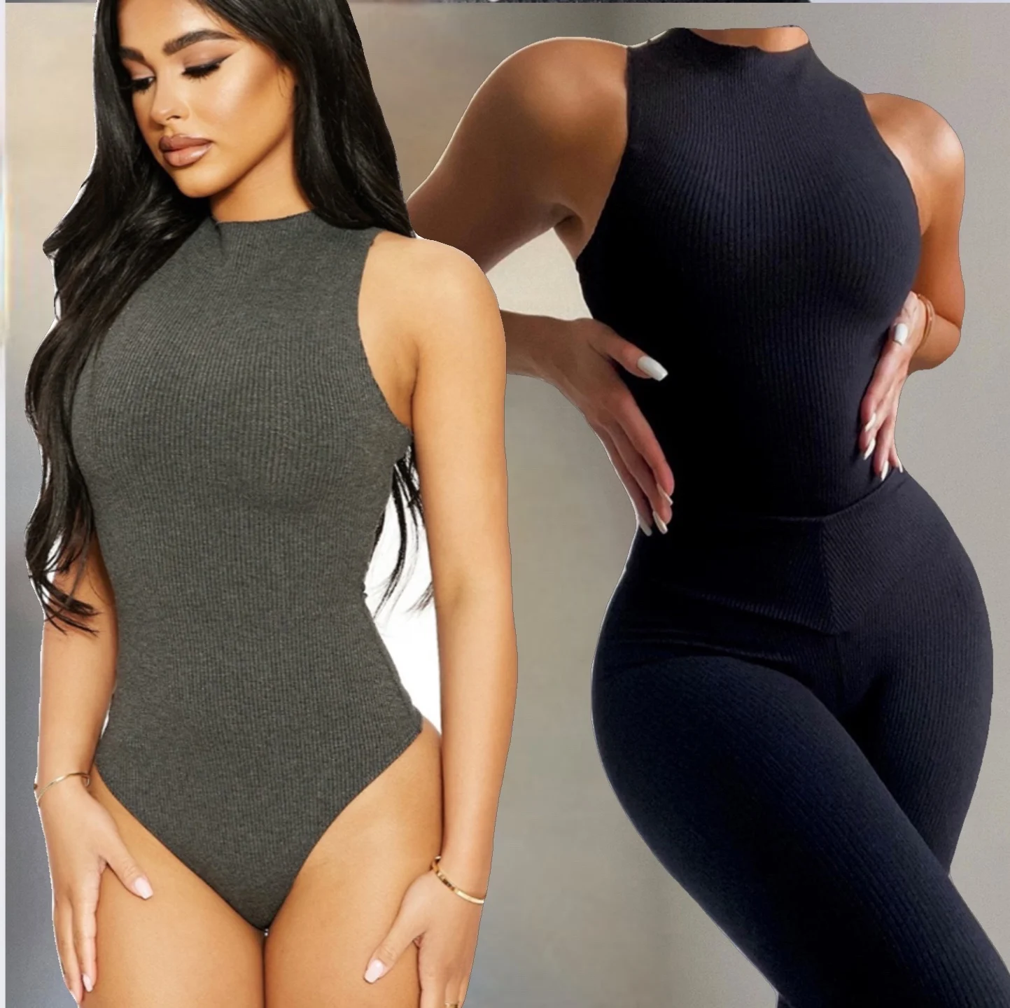 Peeqi summer solid color sleeveless Knit elastic sexy bodysuit mujer New fashion tracksuit 2 piece set bodycon outfits
Peeqi summer solid color sleeveless Knit elastic sexy bodysuit mujer New fashion tracksuit 2 piece set bodycon outfits