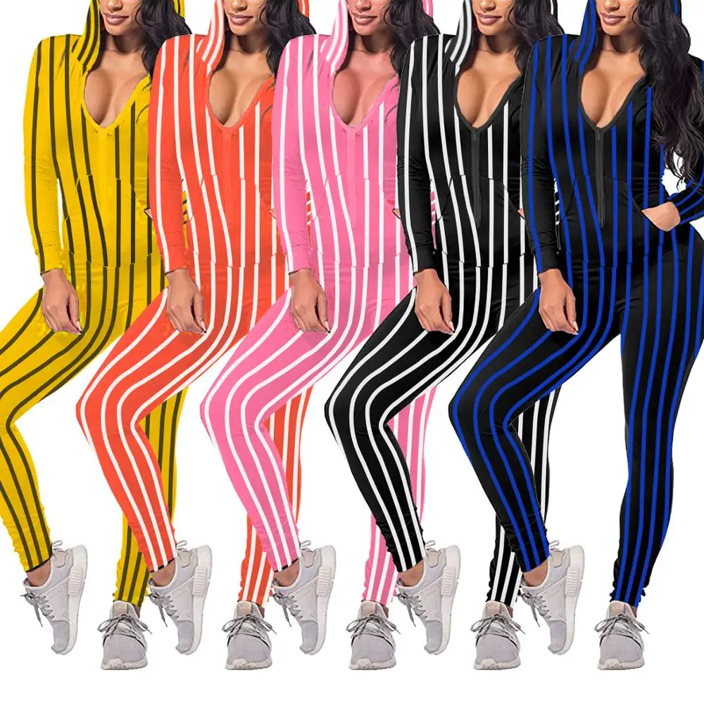 FM-Q416 Striped printed hooded jumpsuit women 2019 5 color jump suit women with pockets, As pictures
FM-Q416 Striped printed hooded jumpsuit women 2019 5 color jump suit women with pockets, As pictures