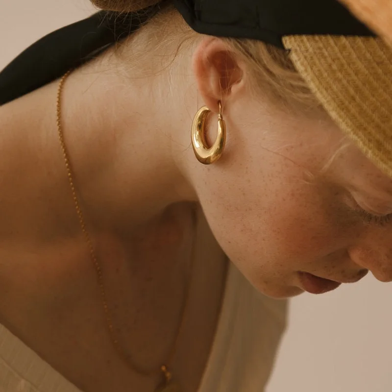 New Fashion Women Golden Stainless Steel Earrings Jewelry Christmas Accessory Gifts Wholesale, Gold
New Fashion Women Golden Stainless Steel Earrings Jewelry Christmas Accessory Gifts Wholesale, Gold