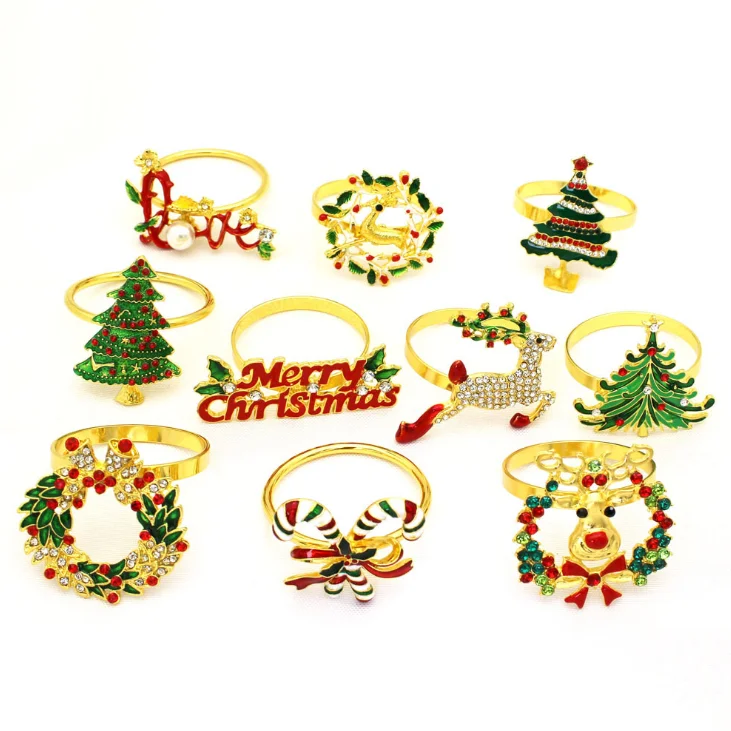 Christmas Metal Napkin Rings Holder Alloy Napkin Buckle Table Decorations, Customized
Christmas Metal Napkin Rings Holder Alloy Napkin Buckle Table Decorations, Customized