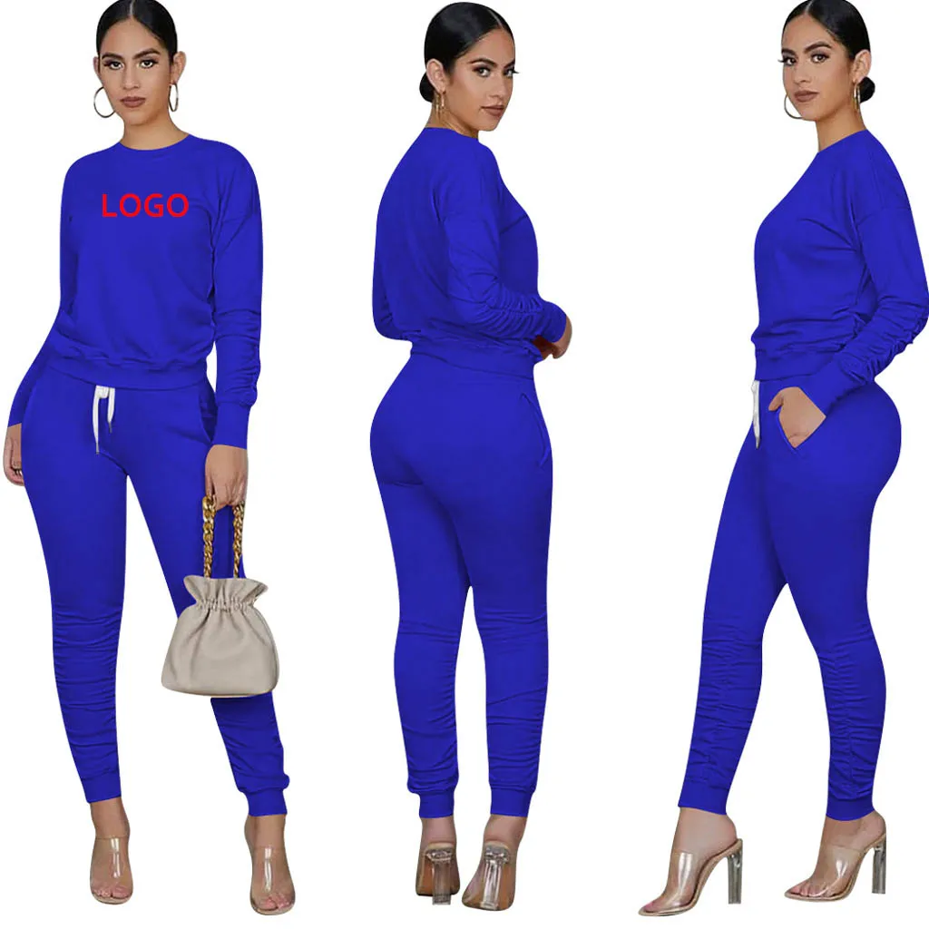 Custom LOGO New fashion solid color pleated sports set Women 2-pcs jumpsuit Fall Workout Clothing Long Sleeve Tops Stacked Pants, Light blue,red,black,royal blue,apricot,rose red,fluorescent green
Custom LOGO New fashion solid color pleated sports set Women 2-pcs jumpsuit Fall Workout Clothing Long Sleeve Tops Stacked Pants, Light blue,red,black,royal blue,apricot,rose red,fluorescent green
