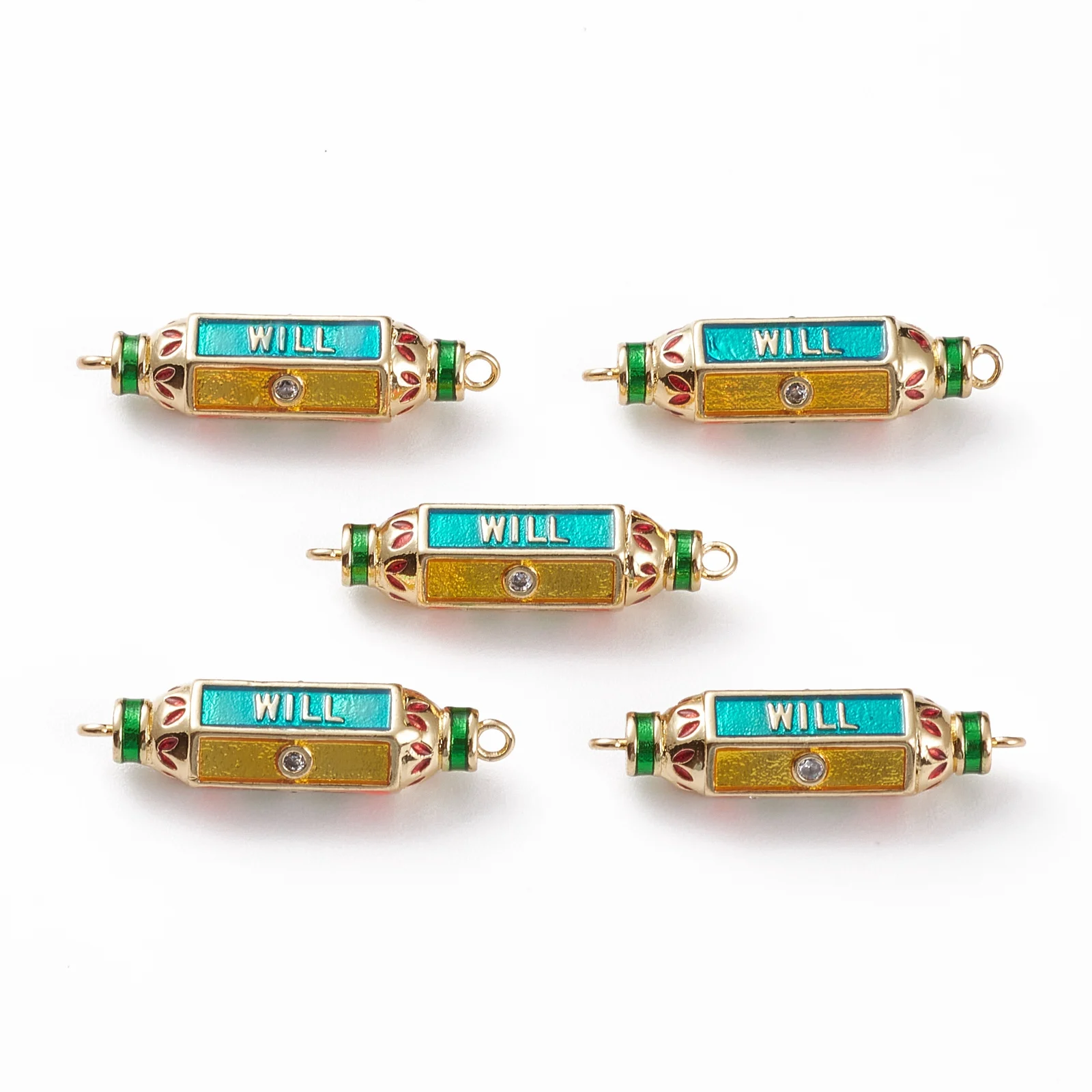 PandaHall Hexagon with Eye & Word Wall Enamel Cubic Zirconia Links Connectors, Coral
PandaHall Hexagon with Eye & Word Wall Enamel Cubic Zirconia Links Connectors, Coral