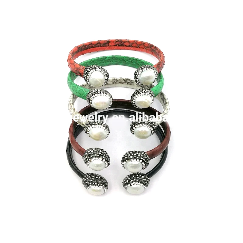 2018 New Brown Cuff Bangle Fashion Real Snake Skin Leather Bracelet with Freshwater Pearl for Women, Natural pearl snake leather bangles
2018 New Brown Cuff Bangle Fashion Real Snake Skin Leather Bracelet with Freshwater Pearl for Women, Natural pearl snake leather bangles
