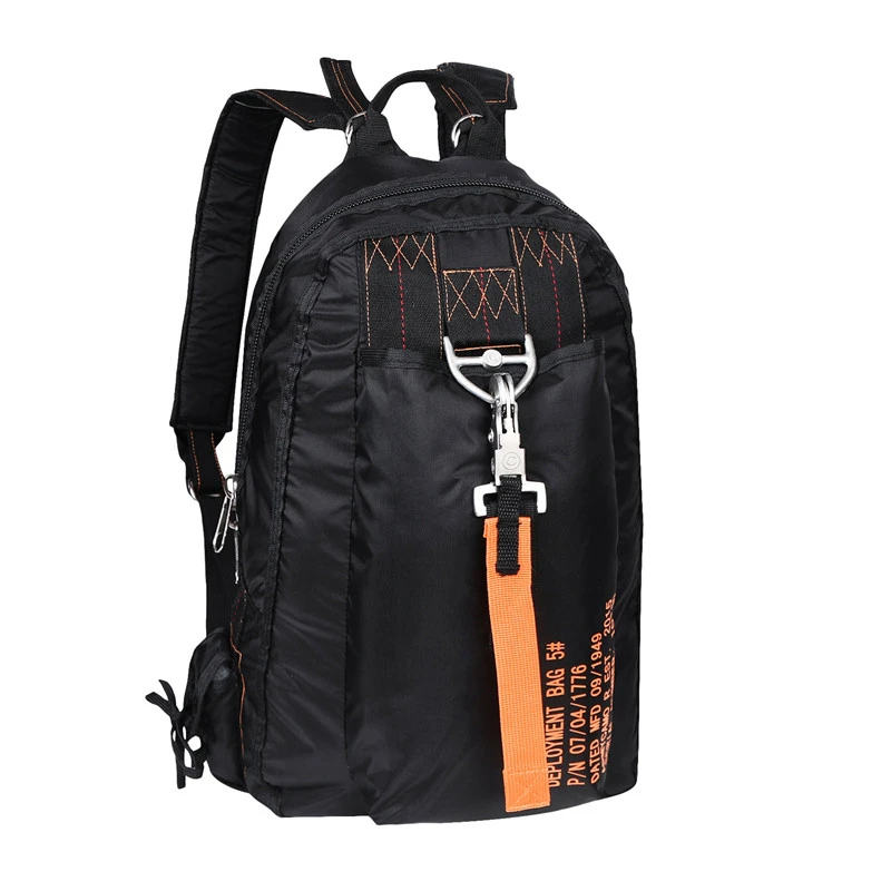 Promotional various durable Using new parachute comfort type nylon lining backpack, Black
Promotional various durable Using new parachute comfort type nylon lining backpack, Black