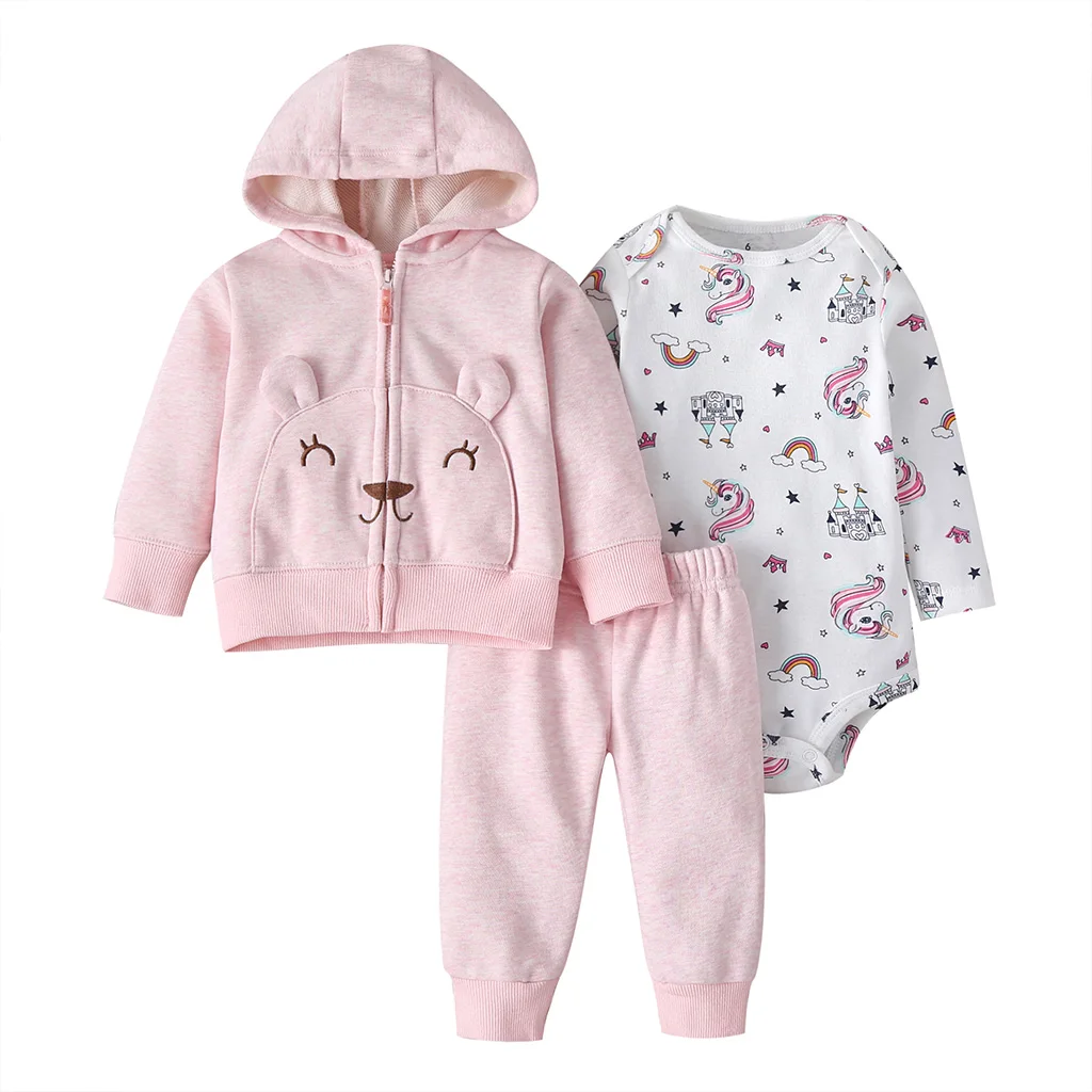 Quality Cotton Boutique Cute Winter Newborn Baby Girl Clothes Set 3 Pieces OEM Kids Clothing
Quality Cotton Boutique Cute Winter Newborn Baby Girl Clothes Set 3 Pieces OEM Kids Clothing
