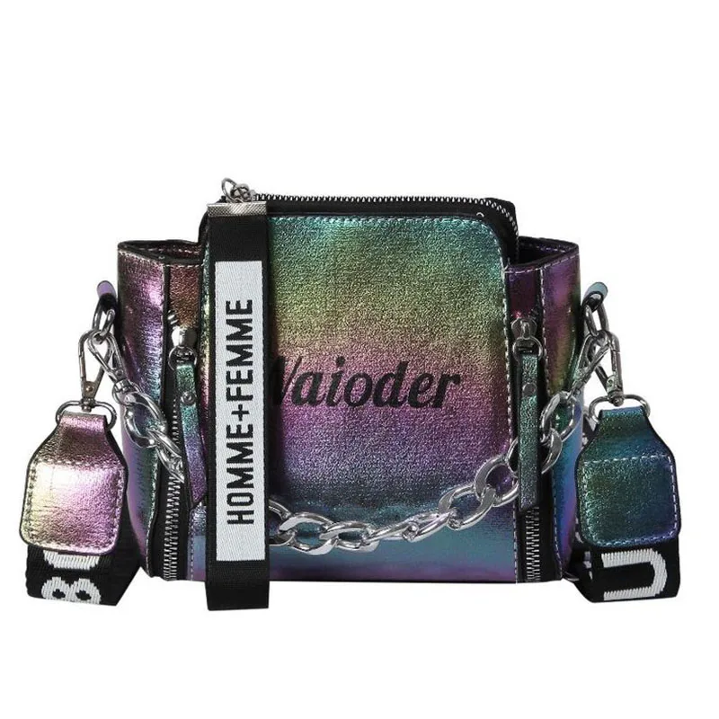 New Autumn And Winter Fashion Laser Shoulder Messenger Bag Wide Shoulder Strap Chain Pu Small Square Bag Popular Female Bag 086
New Autumn And Winter Fashion Laser Shoulder Messenger Bag Wide Shoulder Strap Chain Pu Small Square Bag Popular Female Bag 086