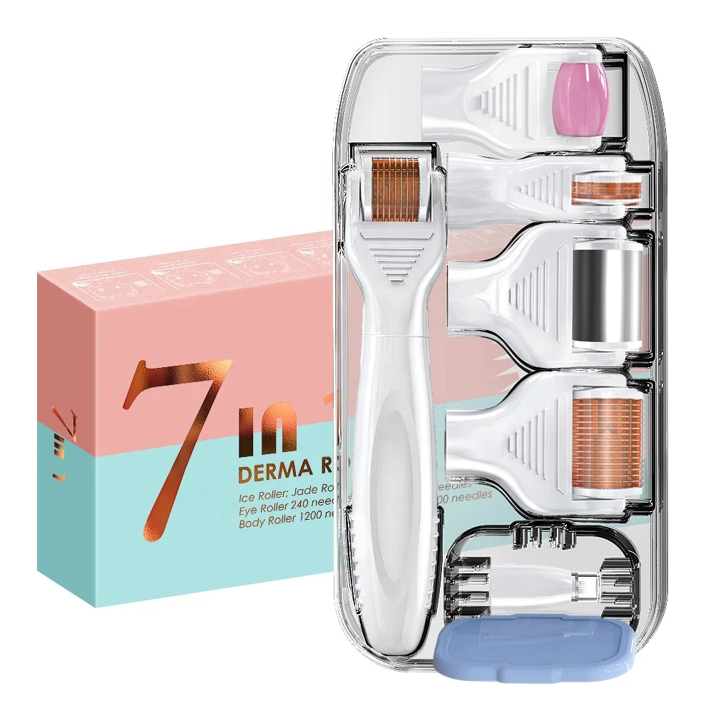 New Generation 7 In 1 Dermaroller Micro Derma Roller Beauty Skin Care Tool Derma Roller 0.5MM Titanium Microneedle Set Dermapen
New Generation 7 In 1 Dermaroller Micro Derma Roller Beauty Skin Care Tool Derma Roller 0.5MM Titanium Microneedle Set Dermapen