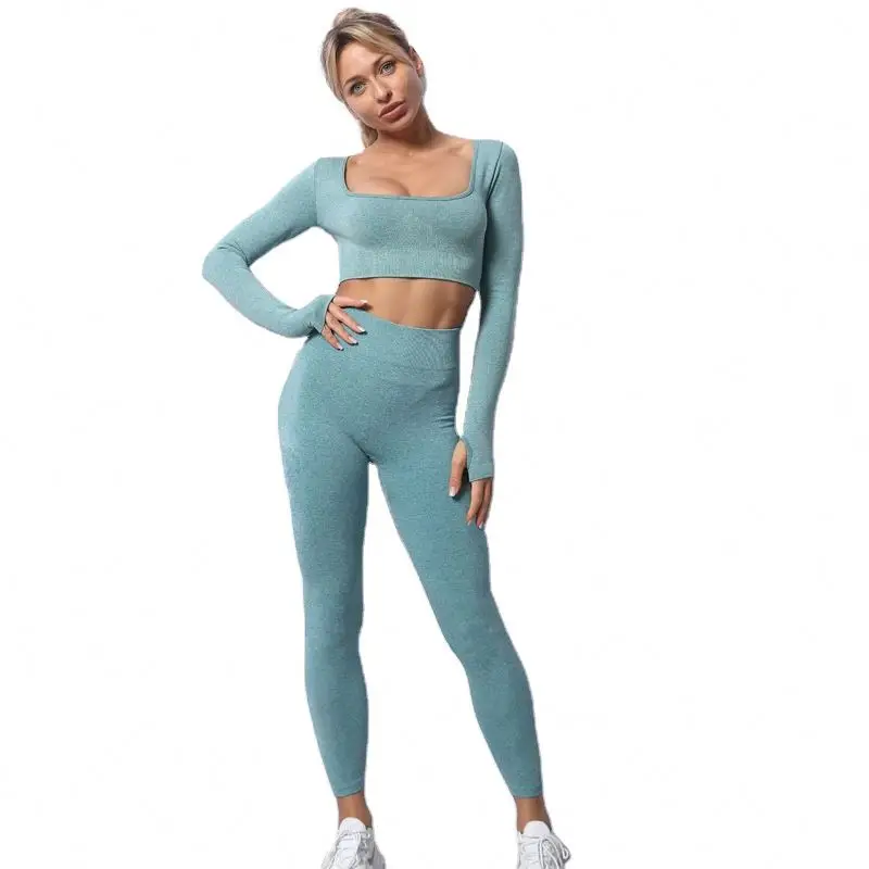 fashion sexy seamless Quick dry gym yoga sportswear long sleeve and pants two piece workout womens leggings set, Picture
fashion sexy seamless Quick dry gym yoga sportswear long sleeve and pants two piece workout womens leggings set, Picture