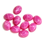 starlight ruby 10*13-10*14mm Oval Synthetic stone Wholesale Loose Red Star gems