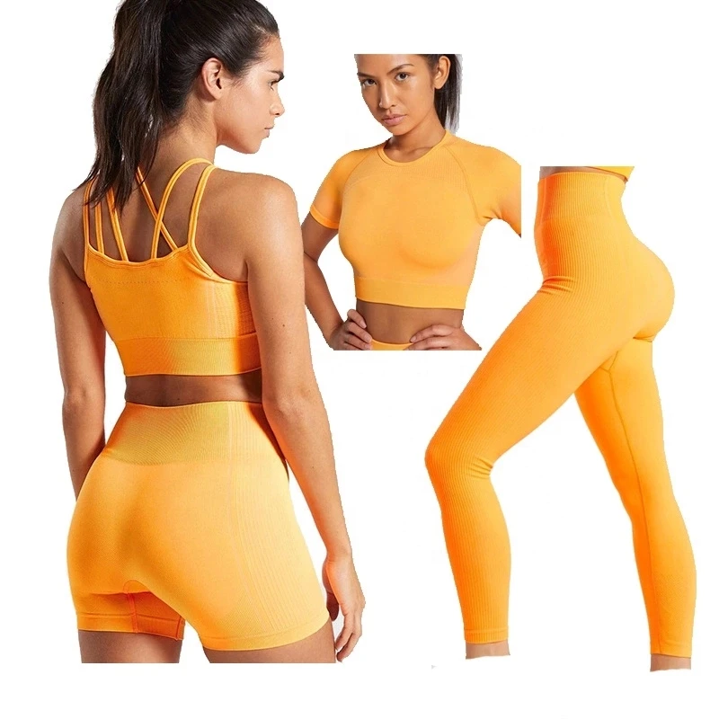 Women High Waist Seamless Workout Legging Fitness Clothing Gym Wear Sport Bra Yoga Pant Bra Set, Customized colors
Women High Waist Seamless Workout Legging Fitness Clothing Gym Wear Sport Bra Yoga Pant Bra Set, Customized colors