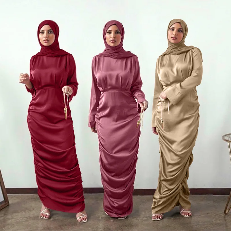 Islamic clothing muslim arabic dressing crinkle evening dress for muslim trendy satin muslim dress, 6 colors
Islamic clothing muslim arabic dressing crinkle evening dress for muslim trendy satin muslim dress, 6 colors