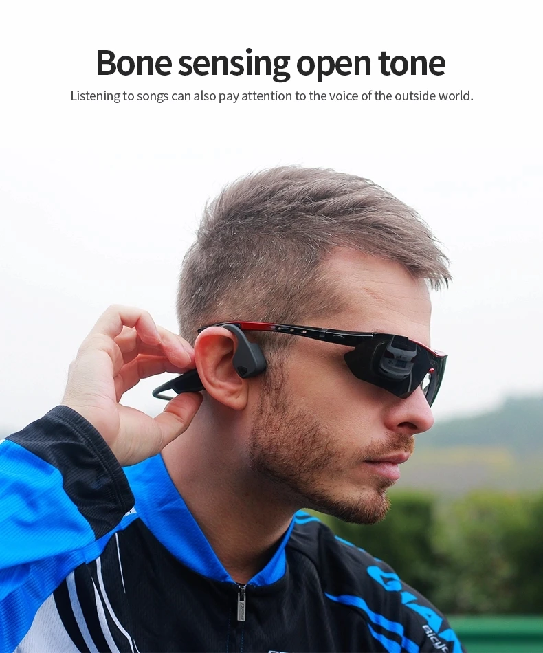 Golden Sky High Quality Wireless Bluetooth Earphone Headset Earbuds Earpiece Men And Women Universal Bone Conduction Earphone - ANKUX.COM