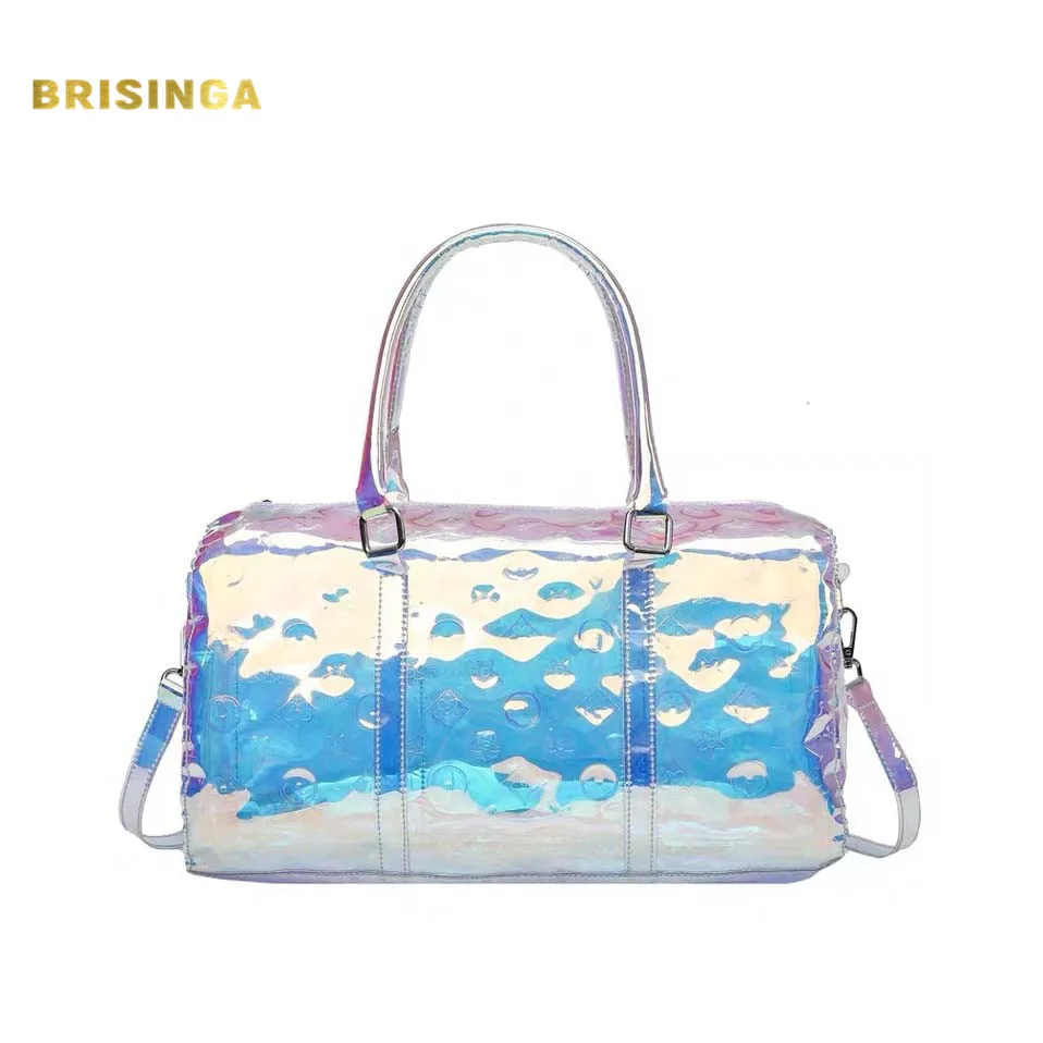 Wholesale PVC sport bag waterproof gym travel bags with stripes traveling bag set for women, Sky blue
Wholesale PVC sport bag waterproof gym travel bags with stripes traveling bag set for women, Sky blue
