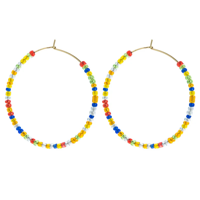 aretes Bohemia Style Colorful Rainbow Beads Earrings Geometric C Shape Big Hoop Earrings Minimalist Women Gift Jewelry Earrings
aretes Bohemia Style Colorful Rainbow Beads Earrings Geometric C Shape Big Hoop Earrings Minimalist Women Gift Jewelry Earrings