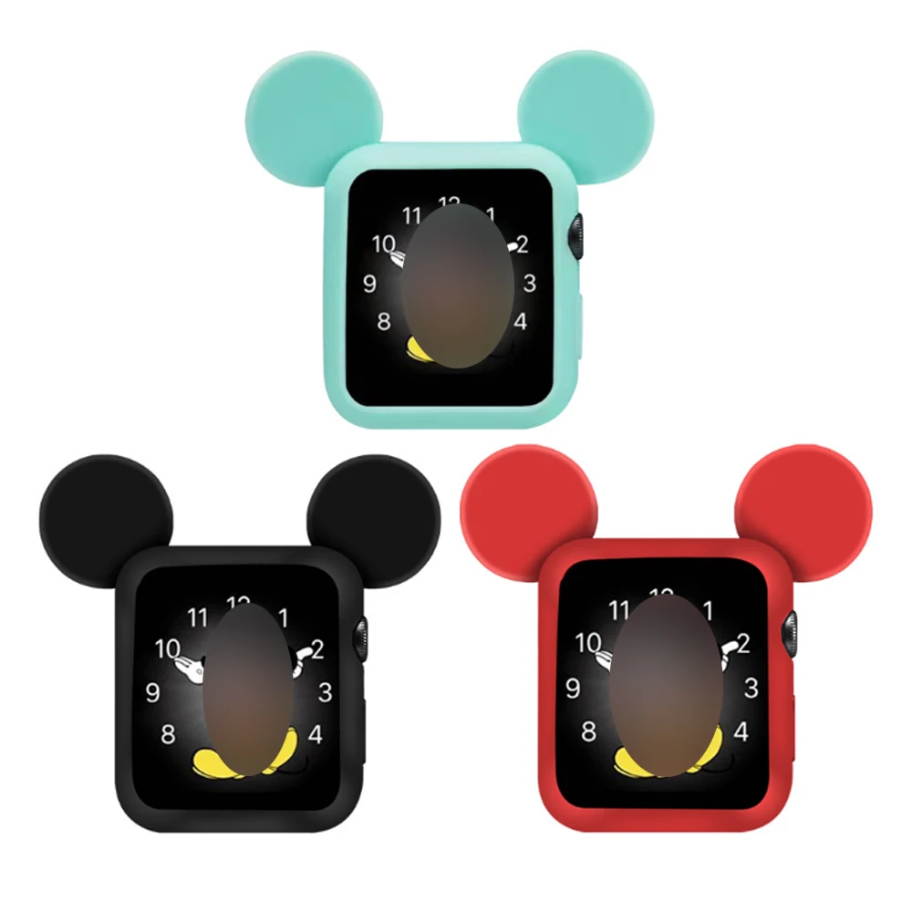 2021 Christmas gifts Lovely Cartoon Mickey Case TPU Protective Cover for Apple Watch 40mm 44mm, Black/white/red/blue
2021 Christmas gifts Lovely Cartoon Mickey Case TPU Protective Cover for Apple Watch 40mm 44mm, Black/white/red/blue