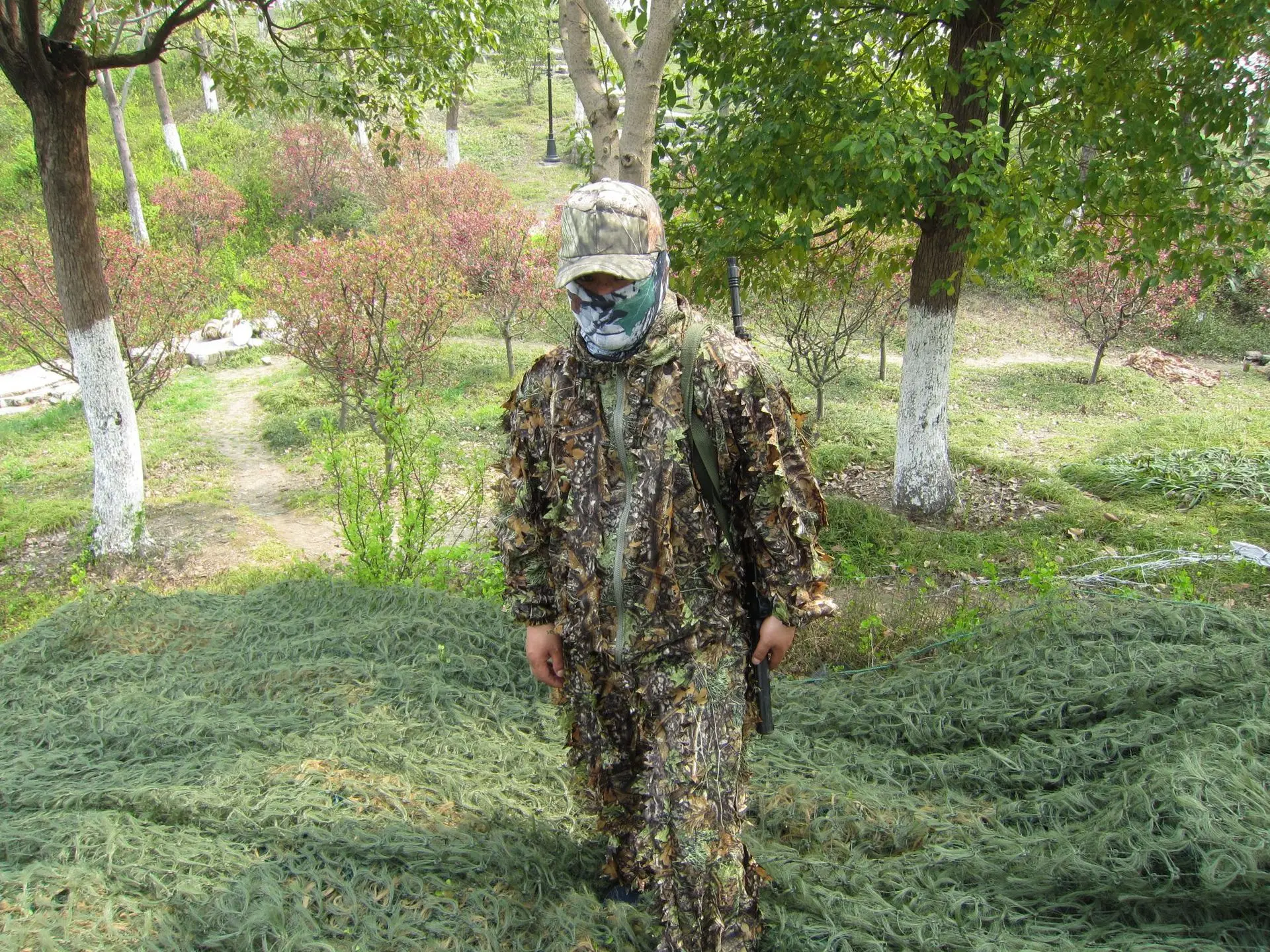 fz06 户外 ghillie 西装男士迷彩服装丛林套装 cs 训练长袖服装狩猎