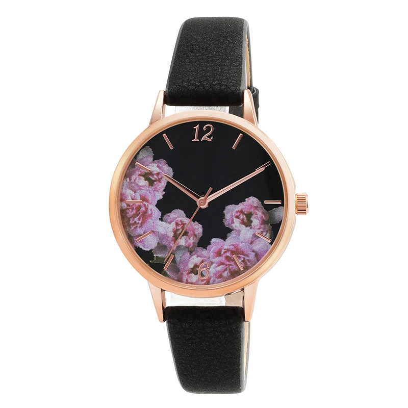 Geneva Fashion Lady Simple Classic Style 3D printed dial Quartz simple women watch with 3D flower pattern dial, Customized
Geneva Fashion Lady Simple Classic Style 3D printed dial Quartz simple women watch with 3D flower pattern dial, Customized