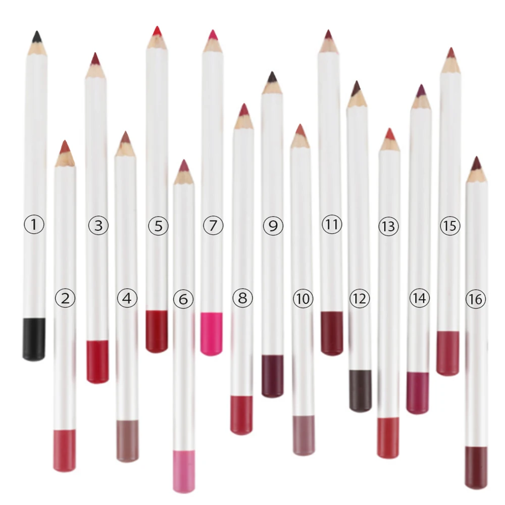 16 Color Lip Pencile Private Label White Handle Long Lasting Makeup Lip Liner Stick, Multi color
16 Color Lip Pencile Private Label White Handle Long Lasting Makeup Lip Liner Stick, Multi color