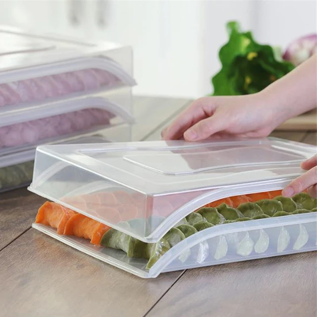 Kitchen Refrigerator Keep Fresh Transparent Plastic Dumplings Egg Food Storage Boxes Containers
Kitchen Refrigerator Keep Fresh Transparent Plastic Dumplings Egg Food Storage Boxes Containers