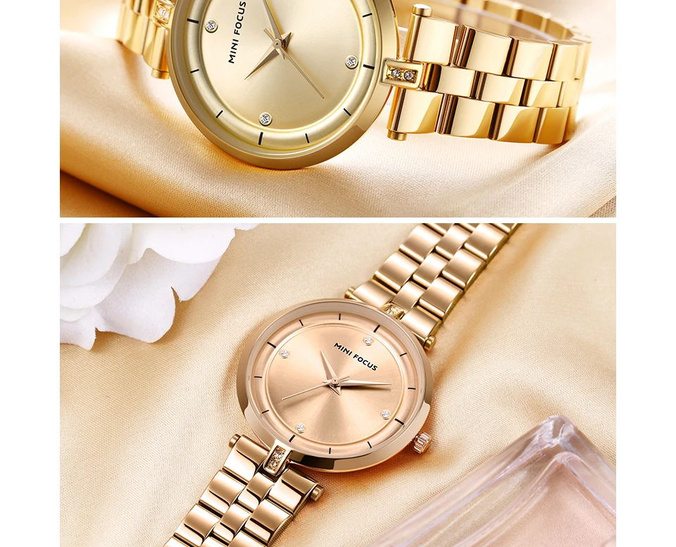 Mini Focus 0120 Elegant Ladies Quartz Diamond Waterproof