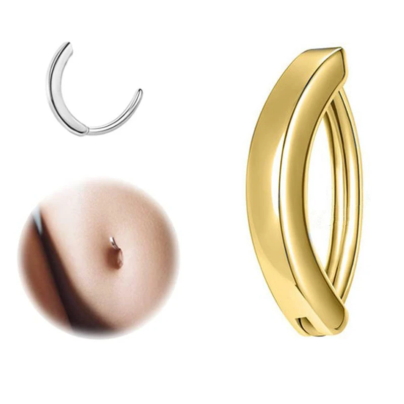 New Design Fashion Simple Stainless Steel Smooth Navel Button Piercing For Women Belly Ring
New Design Fashion Simple Stainless Steel Smooth Navel Button Piercing For Women Belly Ring