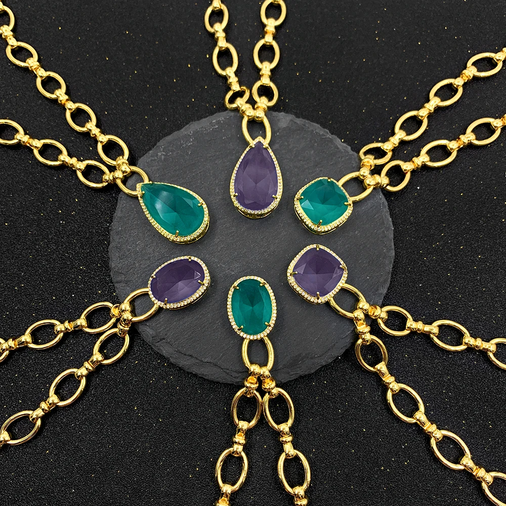Foxi jewelry chunky gold chain green gemstone pendant necklace christmas jewelry set for gifts
Foxi jewelry chunky gold chain green gemstone pendant necklace christmas jewelry set for gifts