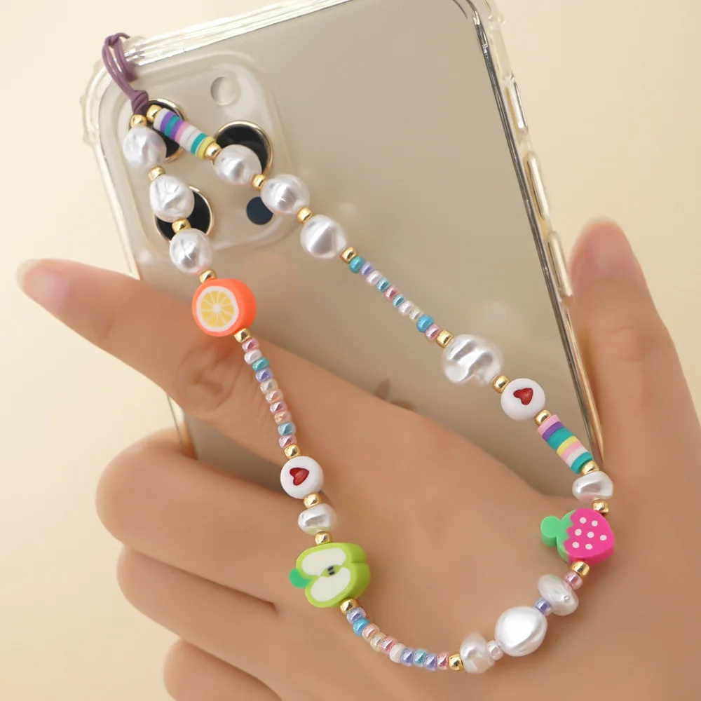 Cell Phone Chain Pearl Gold Color Beads Telephone Jewelry Fruit Charm Beaded Chains Phone Lanyards Mobile Strap, Picture
Cell Phone Chain Pearl Gold Color Beads Telephone Jewelry Fruit Charm Beaded Chains Phone Lanyards Mobile Strap, Picture