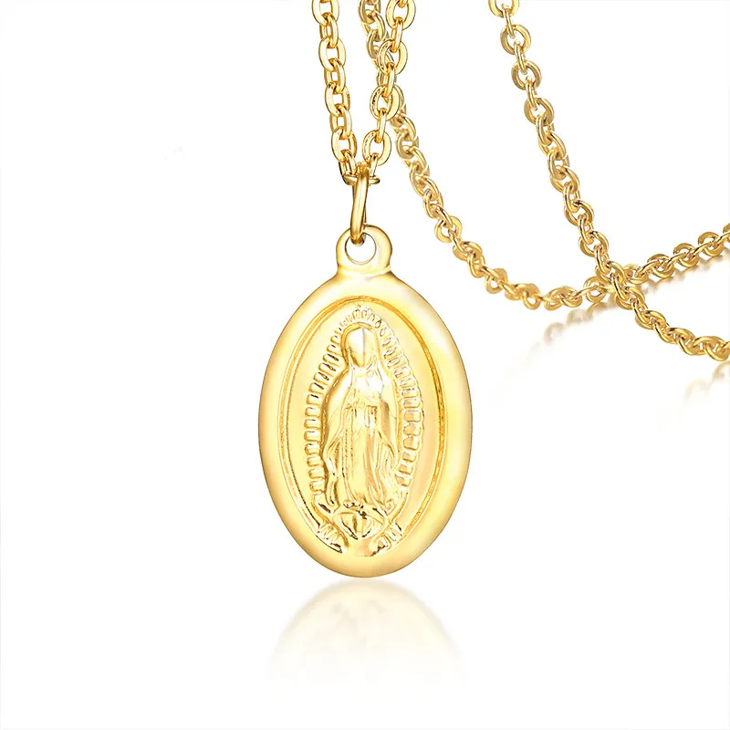Hip Hop Stainless Steel Madonna Pendant Gold Plated European And American Religious Necklace Jewelry
Hip Hop Stainless Steel Madonna Pendant Gold Plated European And American Religious Necklace Jewelry