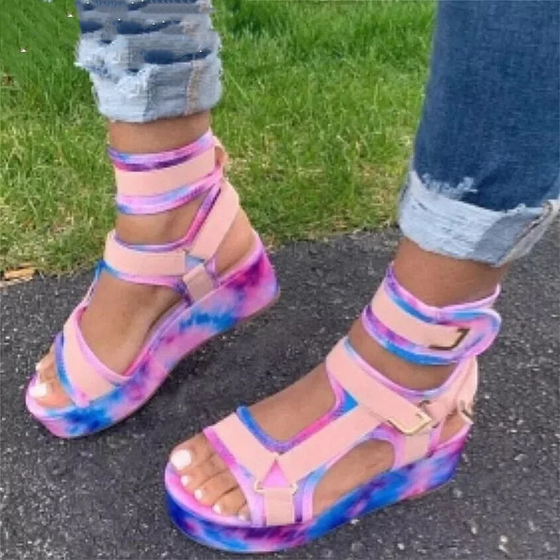 Fashion Sponge Cake Sandals Summer New Fashion Platform Heels Sandals Ankle-wrap Roman Women's Shoes, Customized color
Fashion Sponge Cake Sandals Summer New Fashion Platform Heels Sandals Ankle-wrap Roman Women's Shoes, Customized color